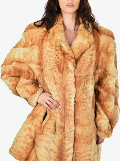 Wild cat fur coat