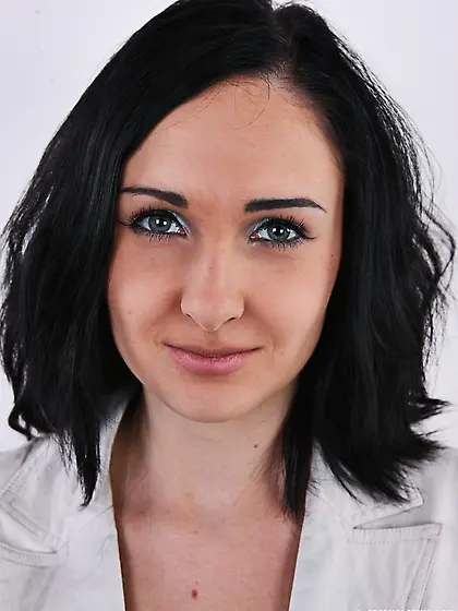 Likeable cute brunette soft