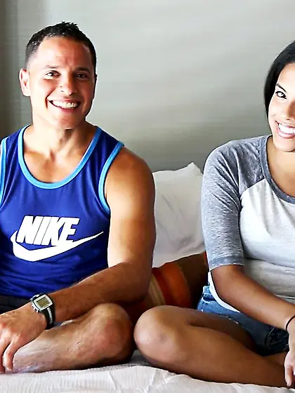 Engaging girl gives it up to her brawny bf