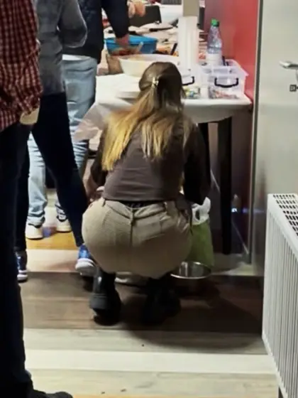 My cousin at a family function