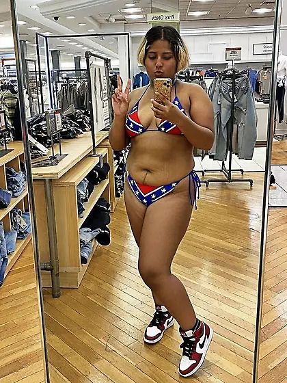 More women in confederate bikinis