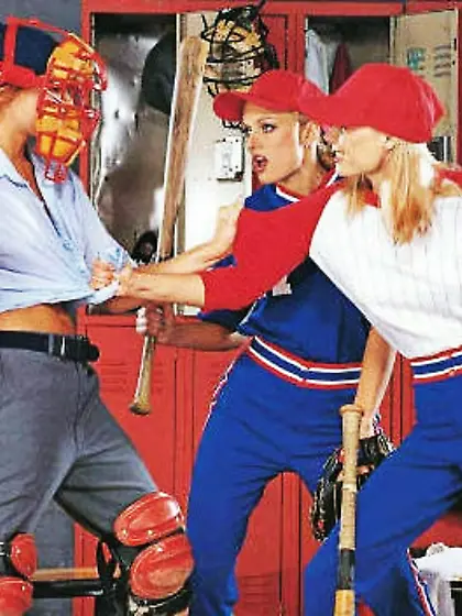 Three girls form baseball team Monica Mayhem,  Terri Summers and