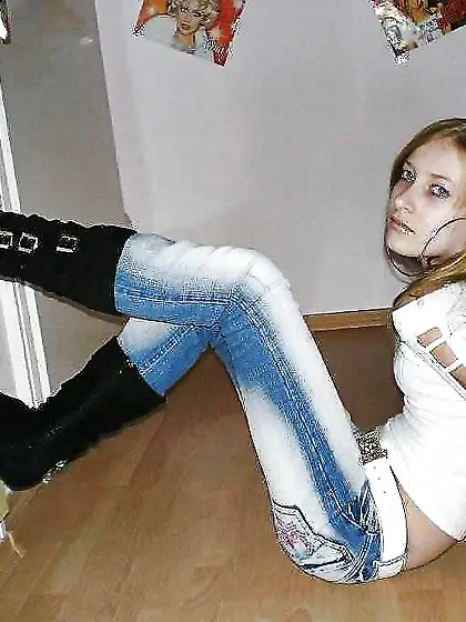 jeans and high heels