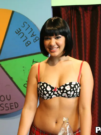 Brunette with a big butt take part in a sex game to get her bott