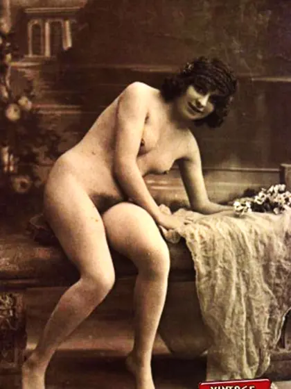 Vintage models showing pubic