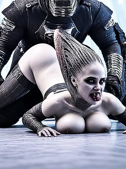 Alien Jedi women meet the Sith Masters