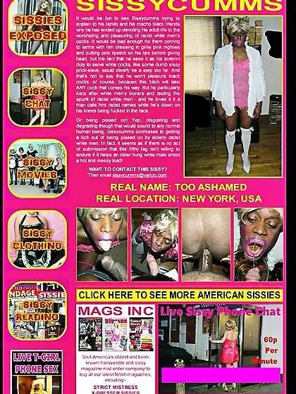 sissycumms.  public exposed sissy faggot beta bitch