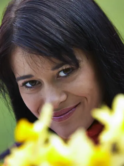 Vicky relaxing garden edward