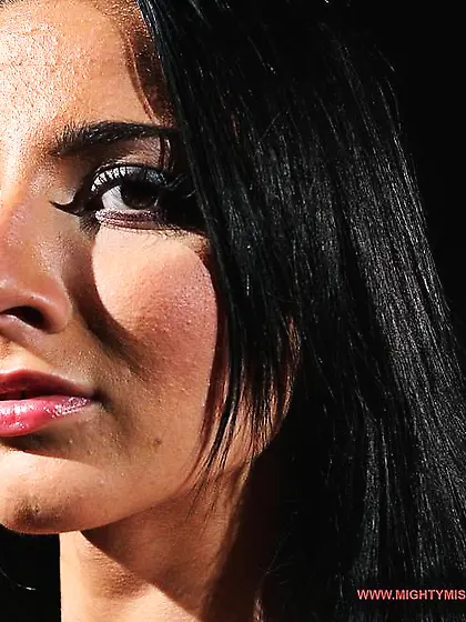 Wonderful brunette is enjoying BDSM sex being tied up and penetr