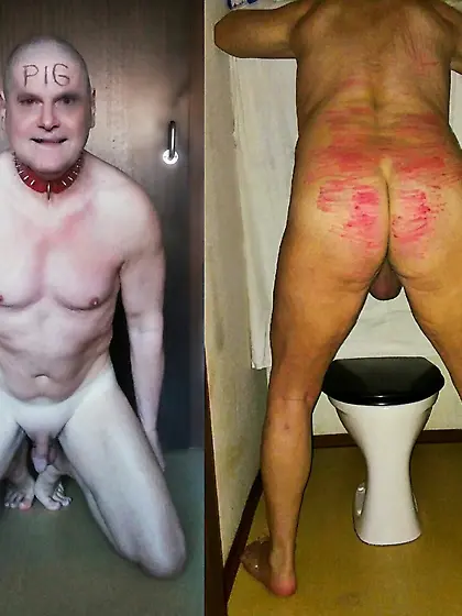 toilet slave ass humiliation spanking punished