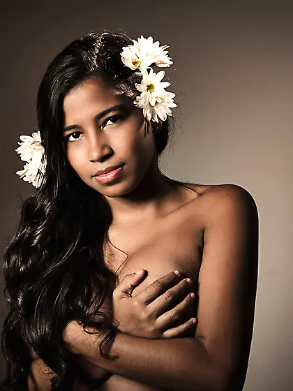 Latin teen black hair