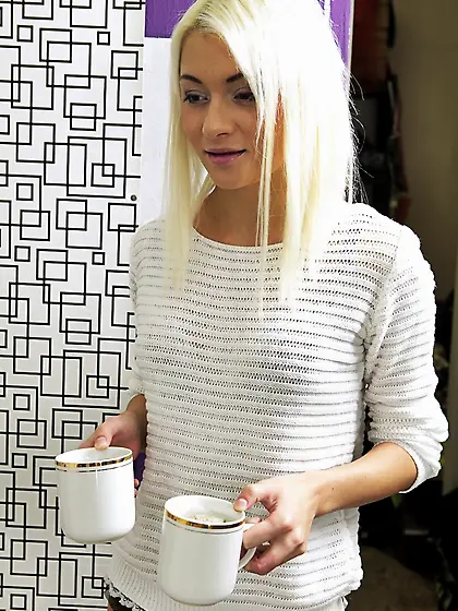 Blonde sucks dick eaten