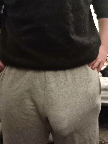 Huge cock in joggers