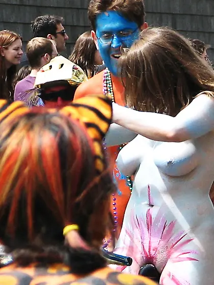 Naked bike ride nudist seat eaters