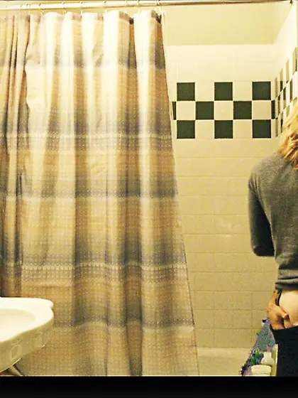 Dark pants pulled dude