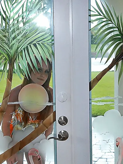 Horny redhead,  Amber Swift sucking a big cock and getting her na