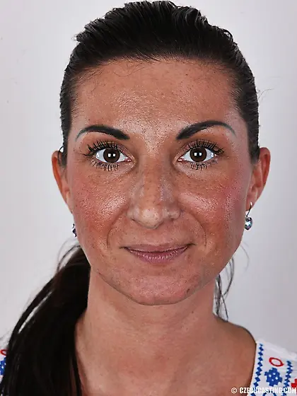 Hot slim brunette black