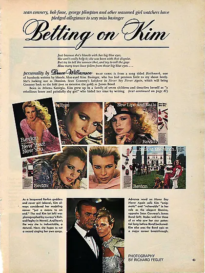 Kim Basinger - Playboy: February 1983