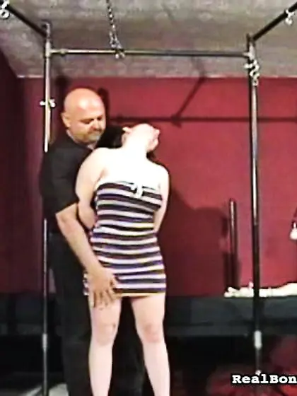 Gagged girl enjoys pussy