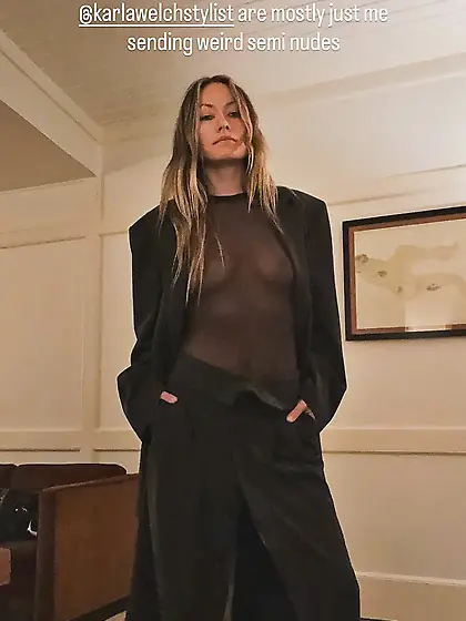 Olivia Wilde in see-through top