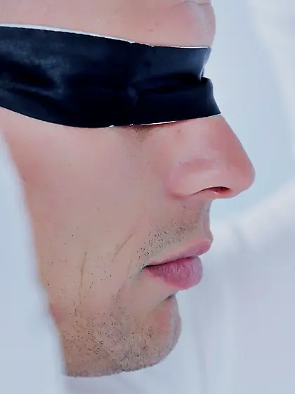 Brunette with a sexy ponytail discovers her sub's fine taste