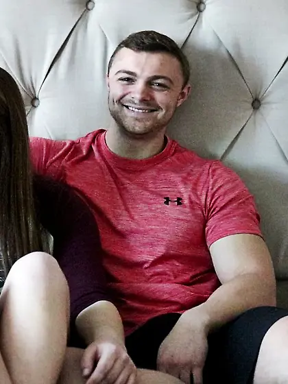 Muscular dude does his girlfriend hard and...