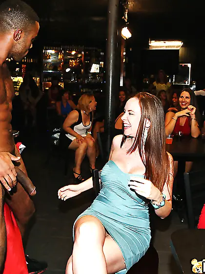 Interracial blowjob party