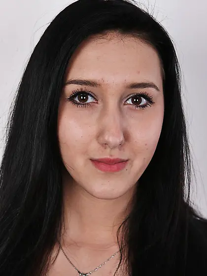 Lovely brunette nude chick