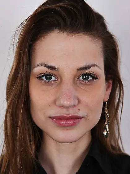 Extra slim sexy brunette