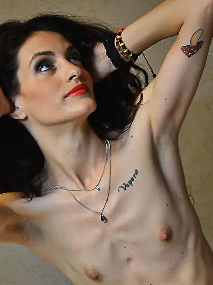 White girl with small tits