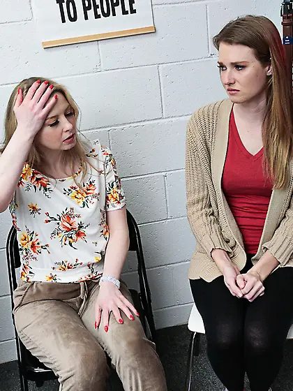 Sunny Lane and Ashley Lane team up to suck Tommy Gunn's cock