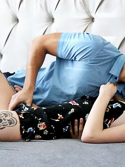 Slim blondes cunt licked