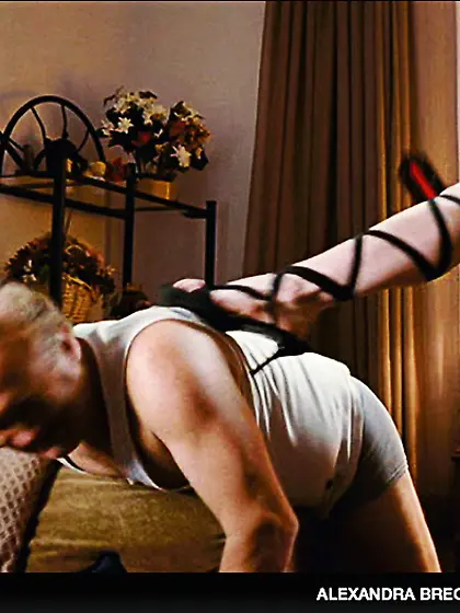 Chick opens condom package