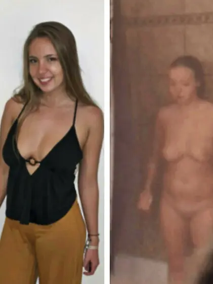 dumb slut jenny caught changing