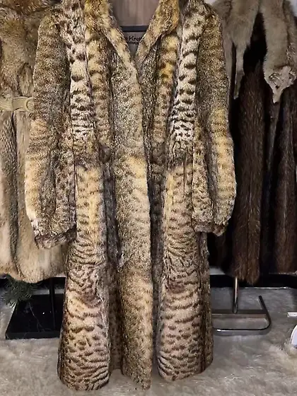Wild cat fur coat