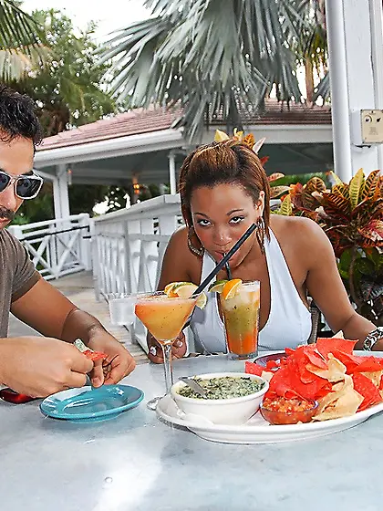 Big-tittied chocolate lady is getting fucked by her man.  She is