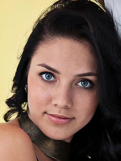 Dark haired passionate Kantata teases and strips in front of the