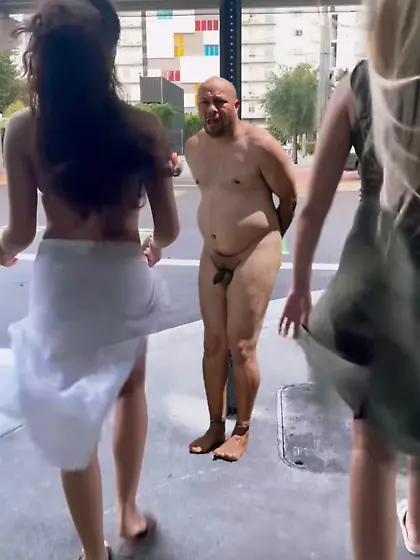 Tied nude humillant public cfnm