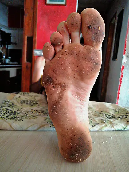 My dirty mountain biker foot