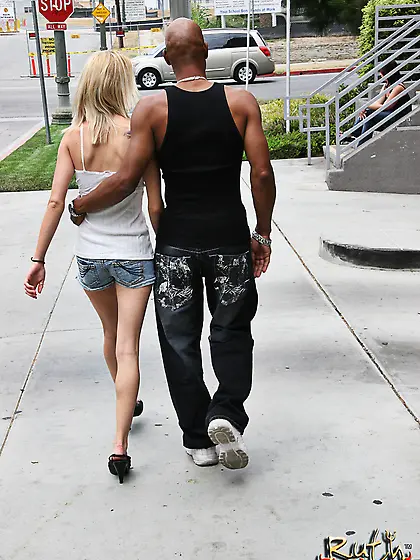 Blonde whore black seduce