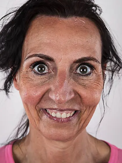 Klaudie the aging hoe shows off her sagging breasts and such