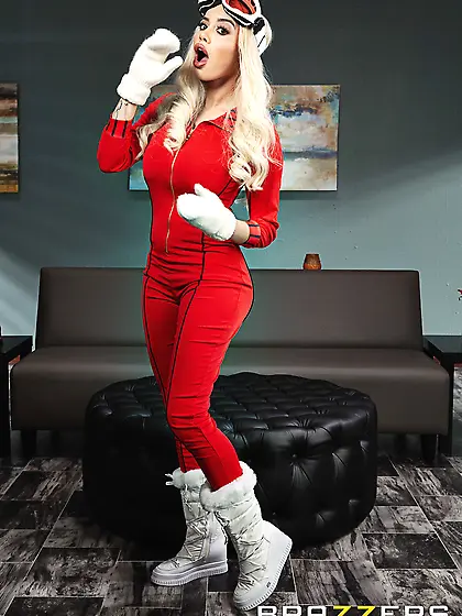 Sexy skier doll comes alive and gets that hard dick inside