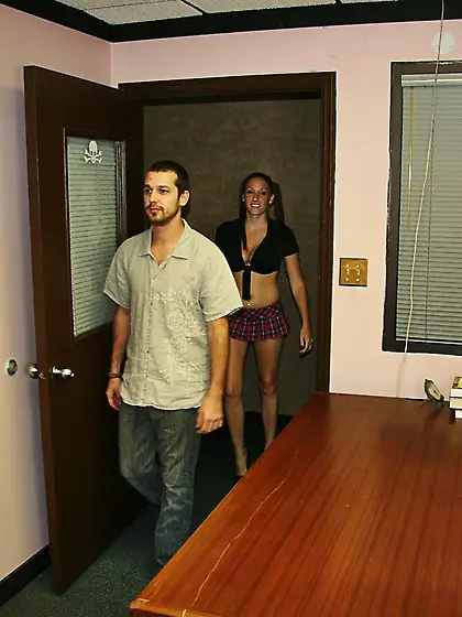 The rock hard dick is sticking for the pleasure of Melanie Hicks