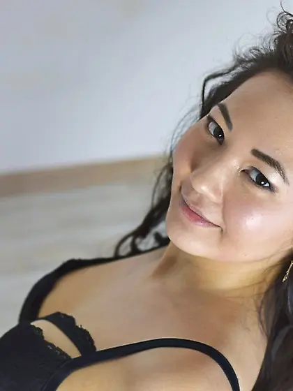 Asian teen black hair