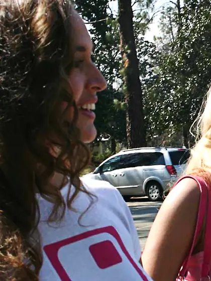 Teen girls meet street