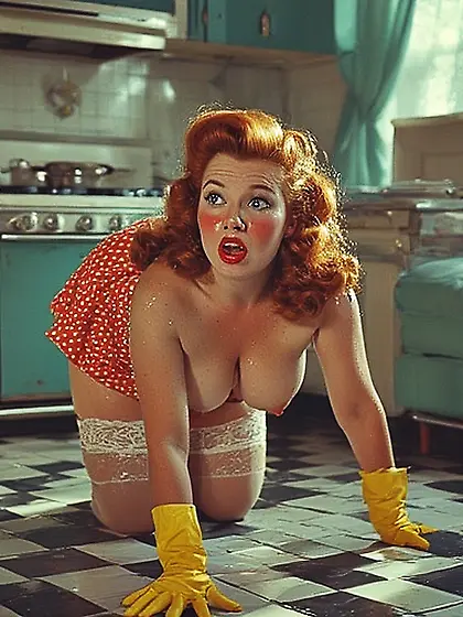 Helping mom in the kitchen