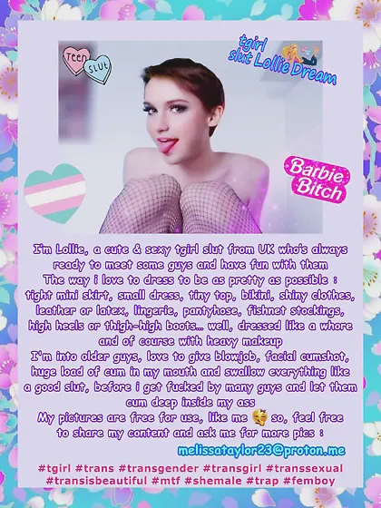 Lollie Dream,  cute and sexy tgirl slut (shemale fuck doll)