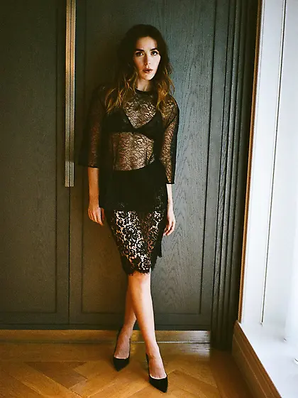 Kiernan Shipka in lace