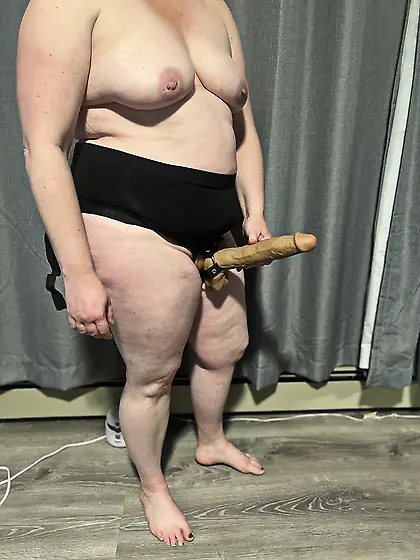 BBW Wife with Strapon