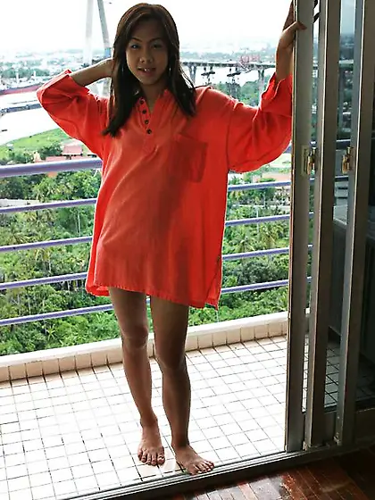 Charming ladyboy shows her cock and ass